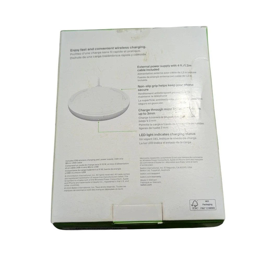 Ab. Belkin Boost‎ Charge 10W Wireless Charging Pad, Non Slip Grip- White